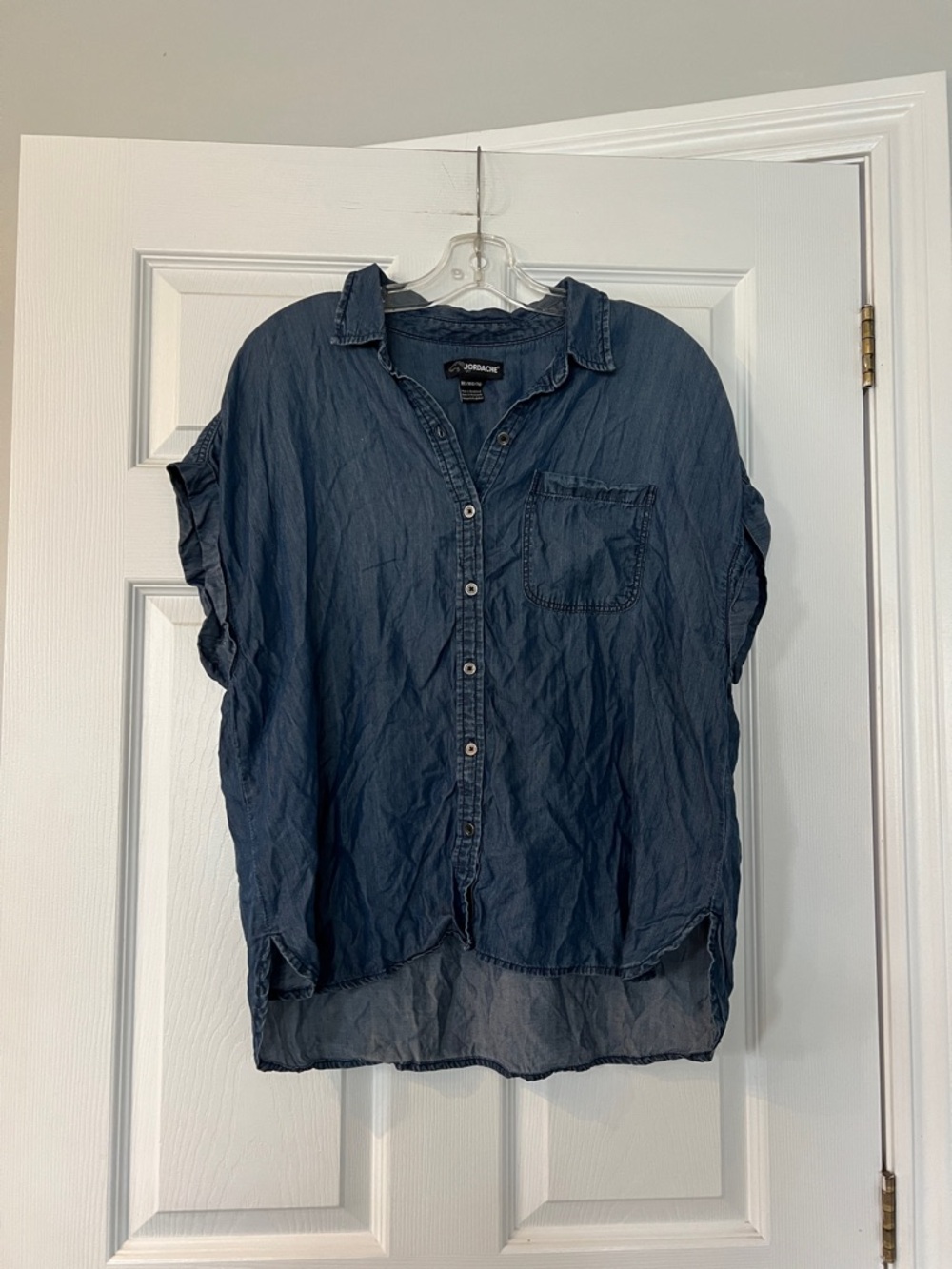 Jordache Dark Indigo Short-Sleeve Button-Down Shirt